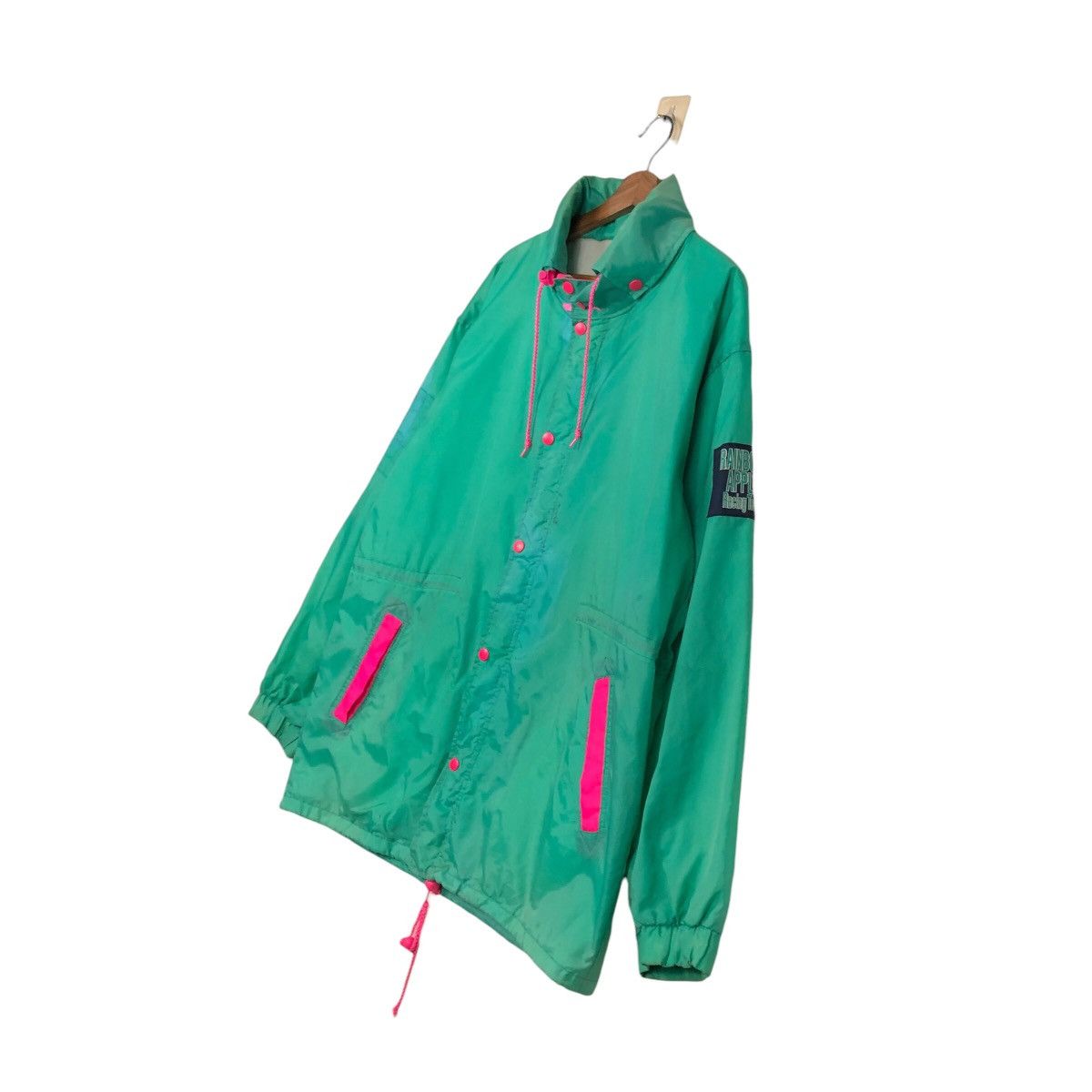 Japanese Brand 📌Vintage Bomber Jacket Sports Rainbow Apple Racing Team Size US L / EU 52-54 / 3 - 3 Thumbnail