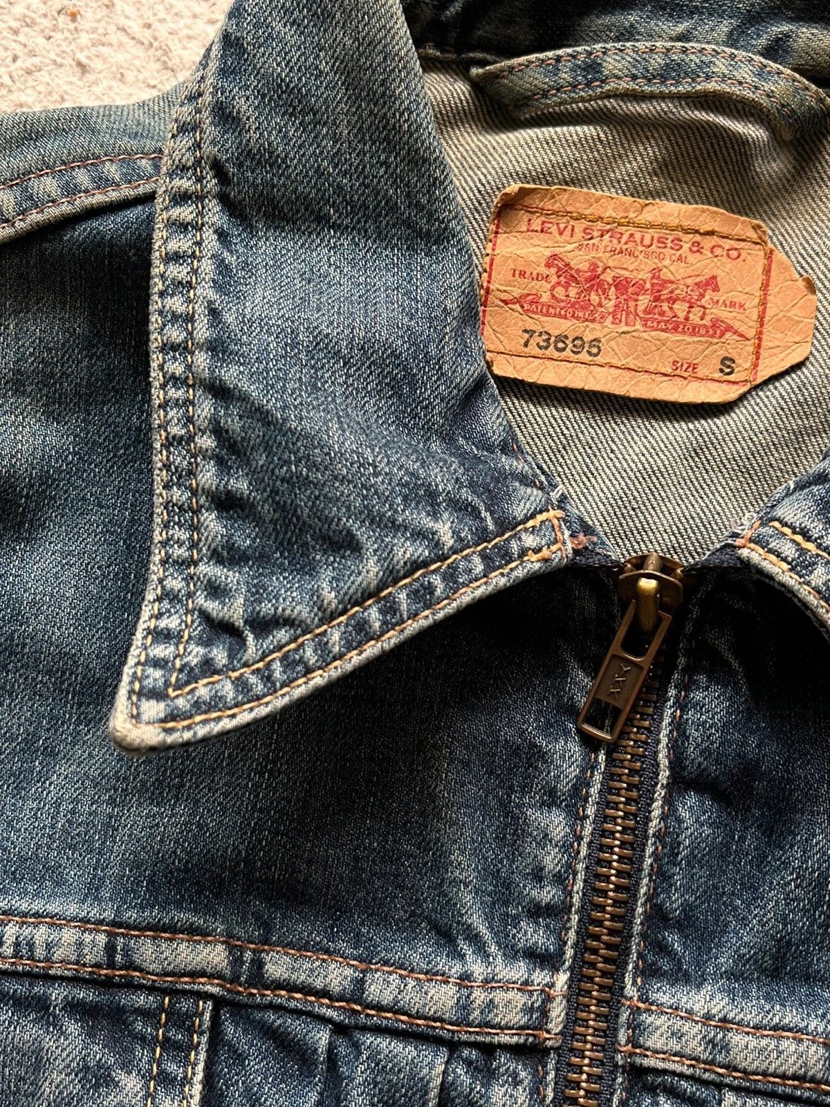 Levi's Levi's 73695 Sz S 2002 Y2K Made in Tunisia Zip Rare Blue Size S / US 4 / IT 40 - 13 Thumbnail