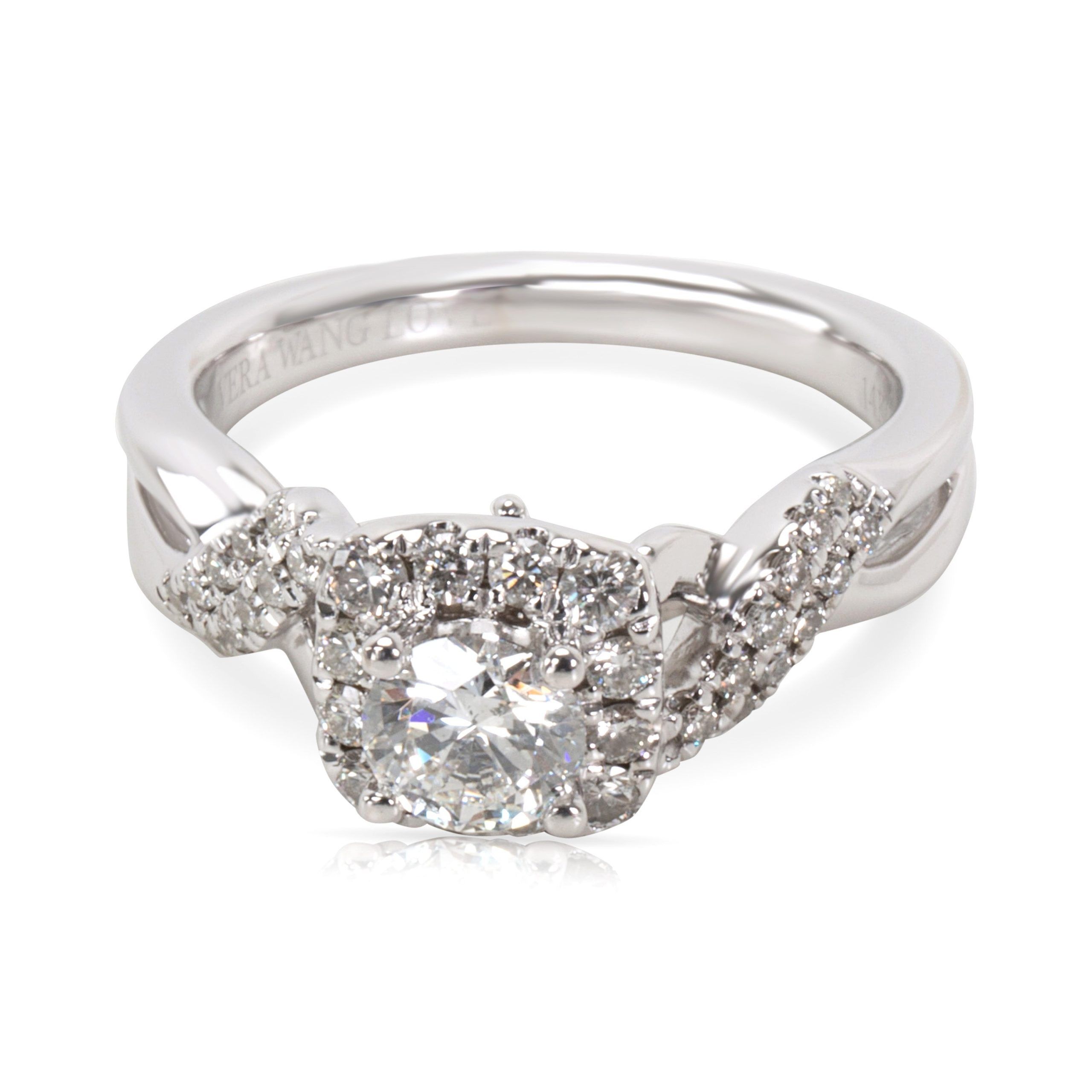 image of Vera Wang Diamond Engagement Ring In 14K White Gold (0.75 Ctw), Women's
