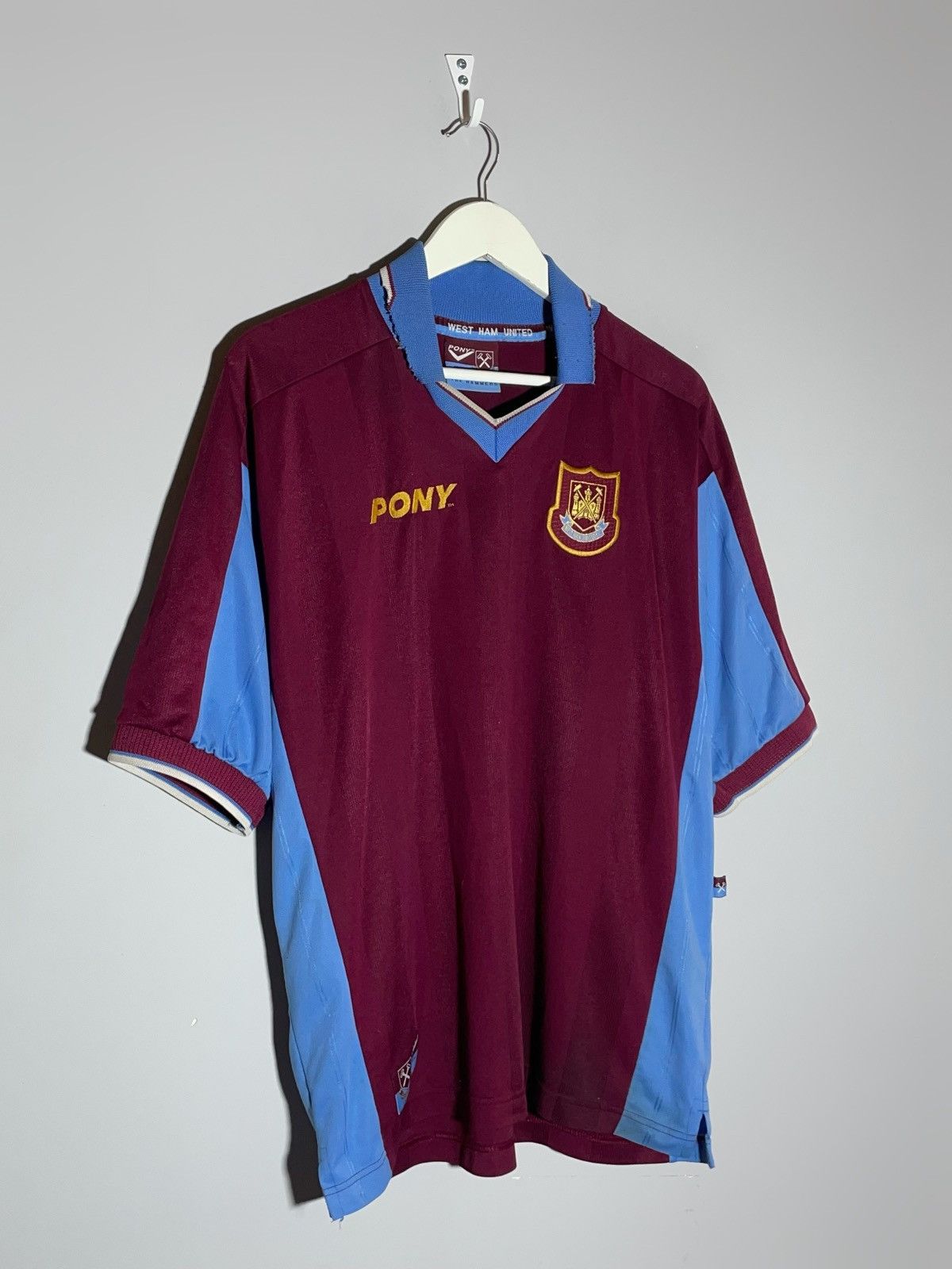PONY × Vintage West Ham United Pony 1997/98 Vintage Football Shirt Size US L / EU 52-54 / 3 - 2 Thumbnail