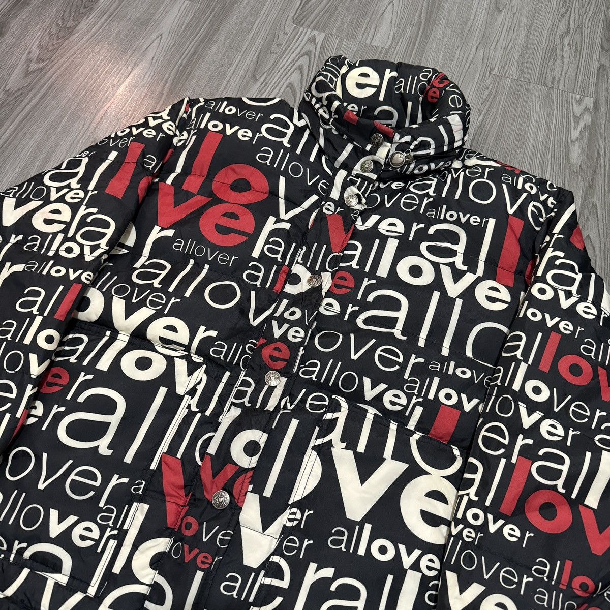 Moschino Moschino Love Allover Puffer Jacket Size US M / EU 48-50 / 2 - 4 Thumbnail