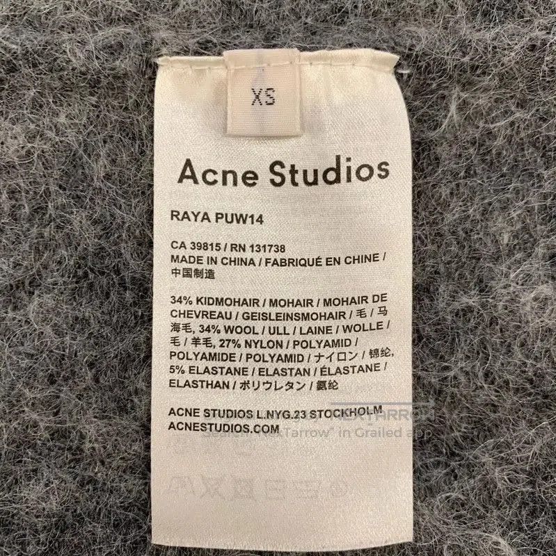Acne Studios Acne Studios Gray Mohair Women's Cardigan. Size XS / US 0-2 / IT 36-38 - 6 Thumbnail