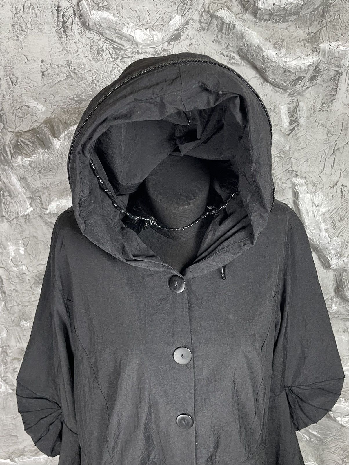 Japanese Brand × Junya Watanabe × Le Grande Bleu (L.G.B.) Vintage Nylon Coat Huge Hood Yohji Issey Miyake Archive Vibe Size US M / EU 48-50 / 2 - 9 Thumbnail