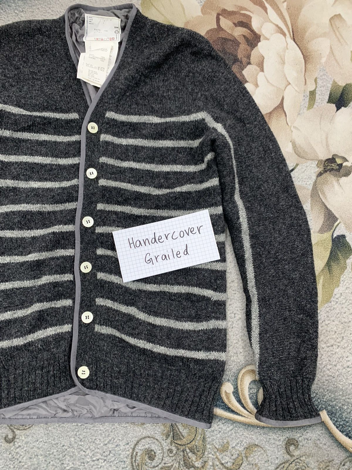 Sacai Sacai Wool Sweater Cardigan Knit Jacket Stripes Pattern Size US M / EU 48-50 / 2 - 7 Thumbnail