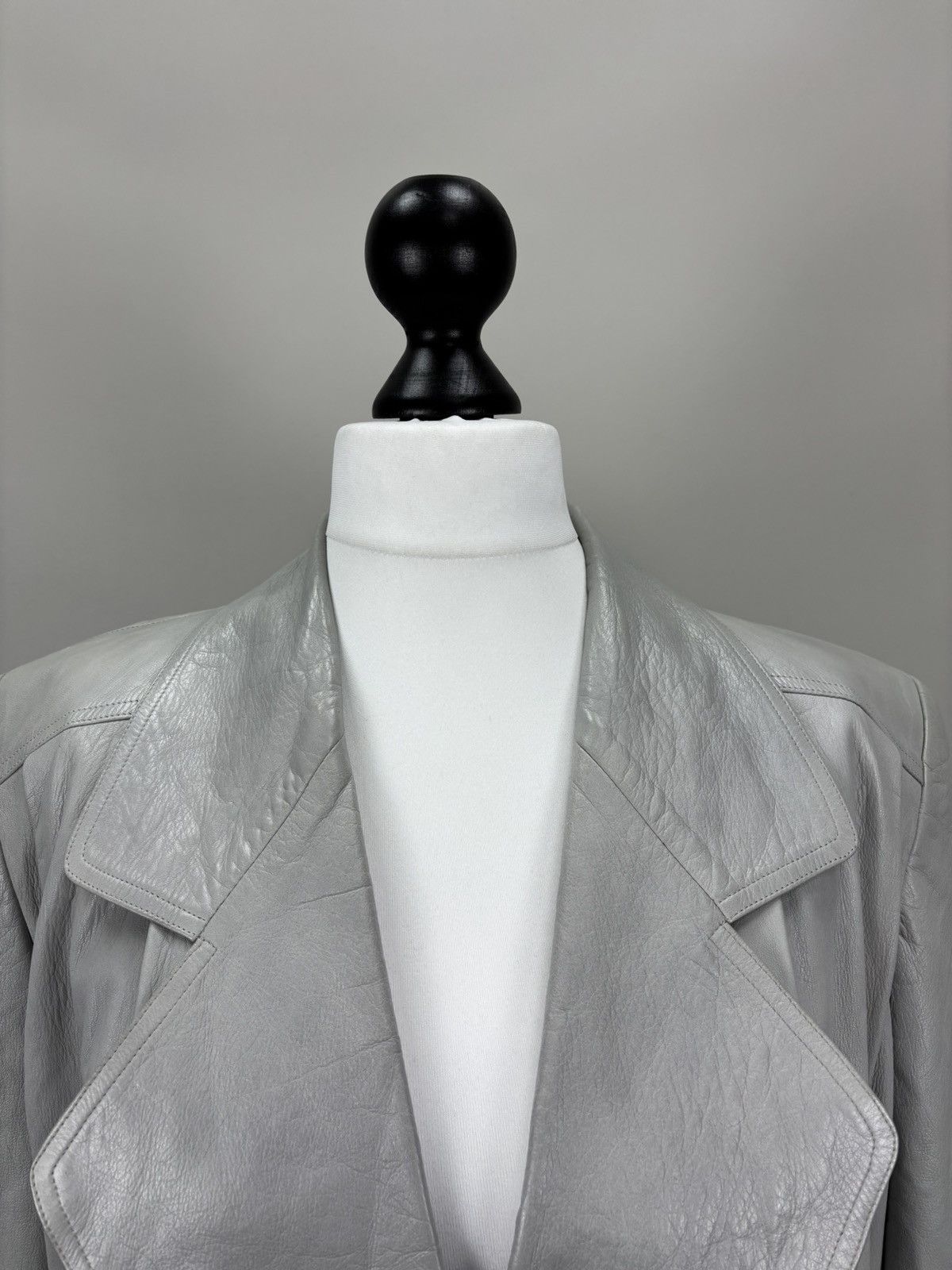 Valentino Womens vintage leather coat jacket Mario Valentino Size L/XL Size L / US 10 / IT 46 - 4 Thumbnail