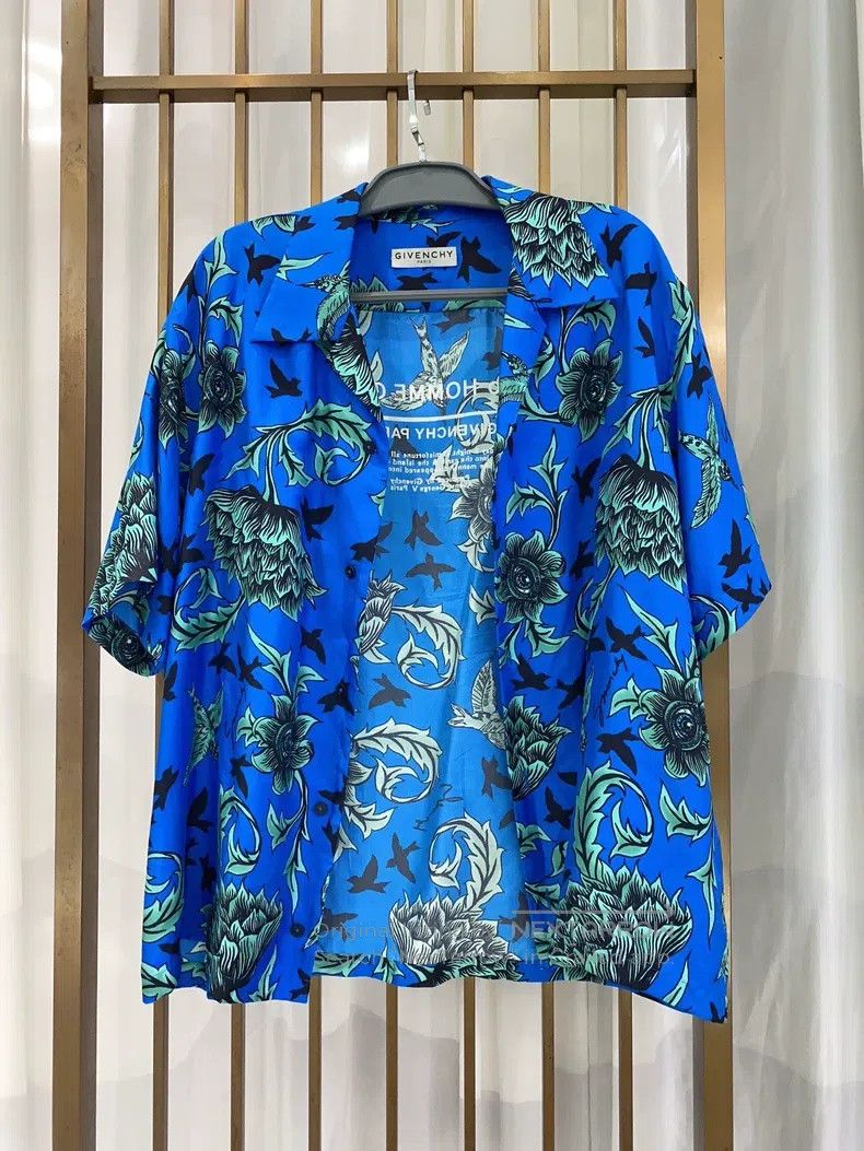 Givenchy Givenchy Size39 Blue Hawaiian shirt short-sleeve (size 39) Size US M / EU 48-50 / 2 - 1 Thumbnail