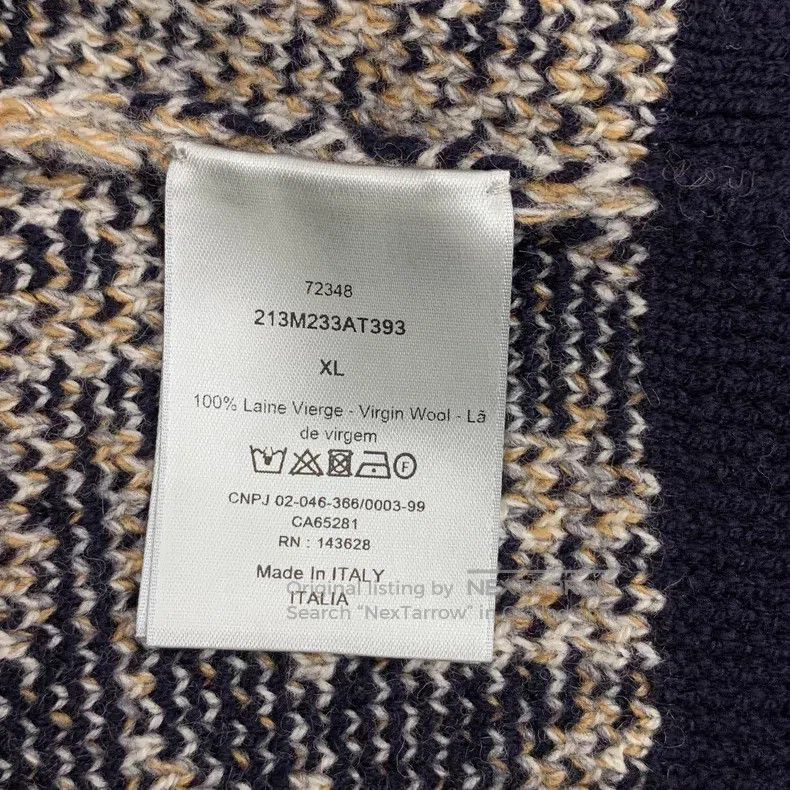 Dior Dior Colour block logo jacquard full-print wool V-neck sin Size US XL / EU 56 / 4 - 7 Thumbnail