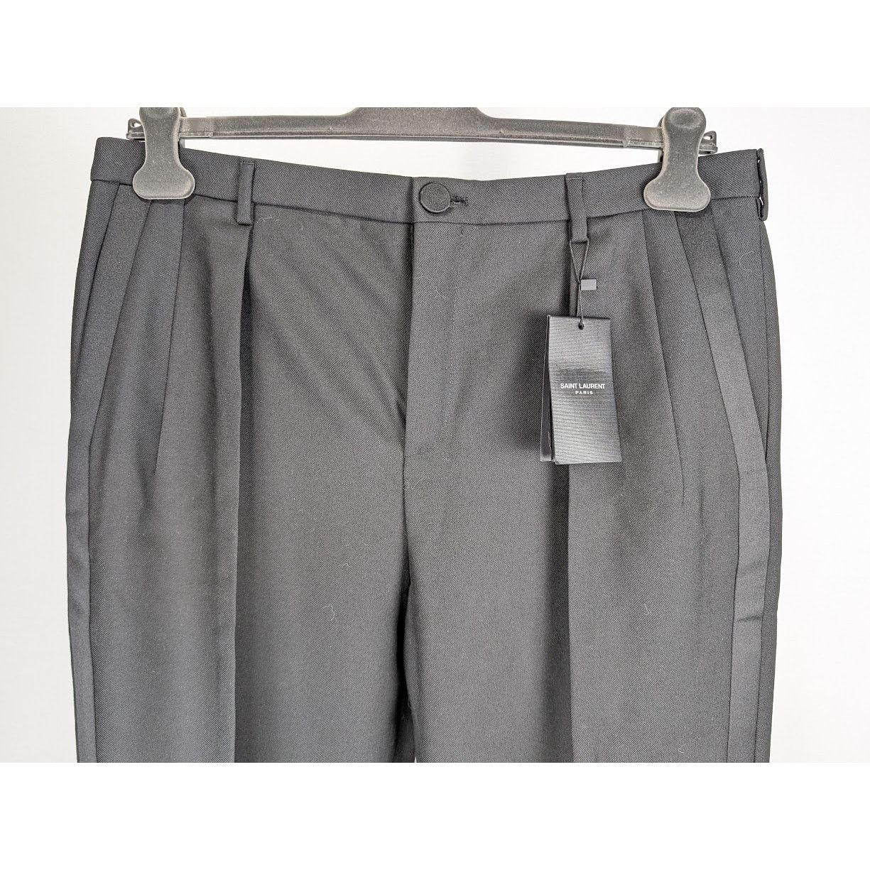 Saint Laurent Paris o1rshd1 Twill Smoking Court Pant in Noir Size US 36 / EU 52 - 9 Thumbnail
