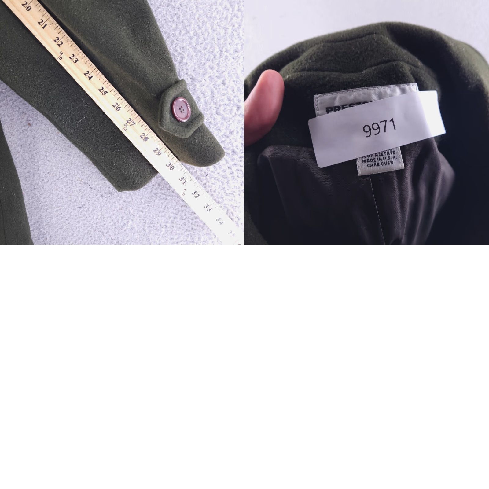 Preston & York Preston York Coat Womens 20W Dark Olive Green Wool Long Trench Overcoat Size 3XL / US 20-22 - 9 Thumbnail
