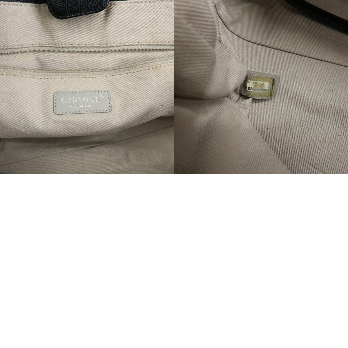 Chanel Chanel Deauville GM Calfskin Tote Black Size ONE SIZE - 8 Thumbnail
