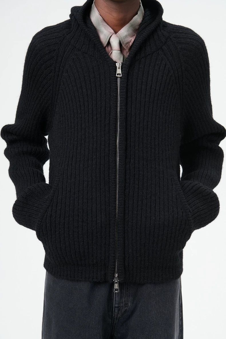 Our Legacy Our Legacy size46 Black woolen hooded sweater Size US S / EU 44-46 / 1 - 7 Thumbnail