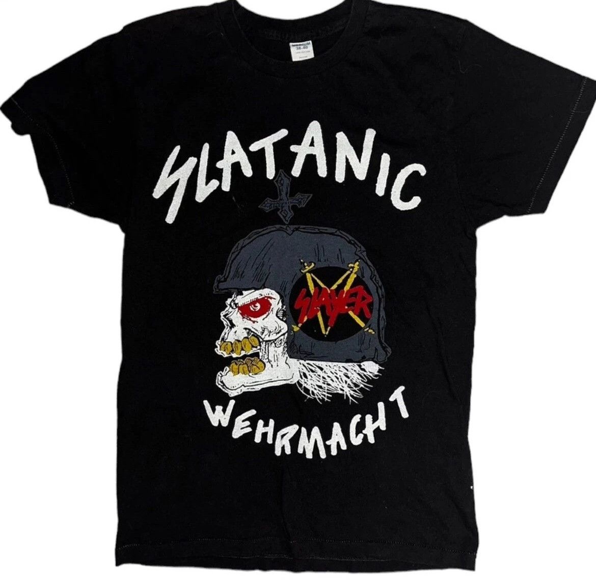 Slayer Vintage 1985 Slayer Slatanic Wehrmacht Tour Boutwell Shirt Size US M / EU 48-50 / 2 - 1 Thumbnail
