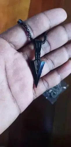Jewelry Men's Fashion Arrow Head Pendant Long Chain Necklace Size ONE SIZE - 2 Thumbnail