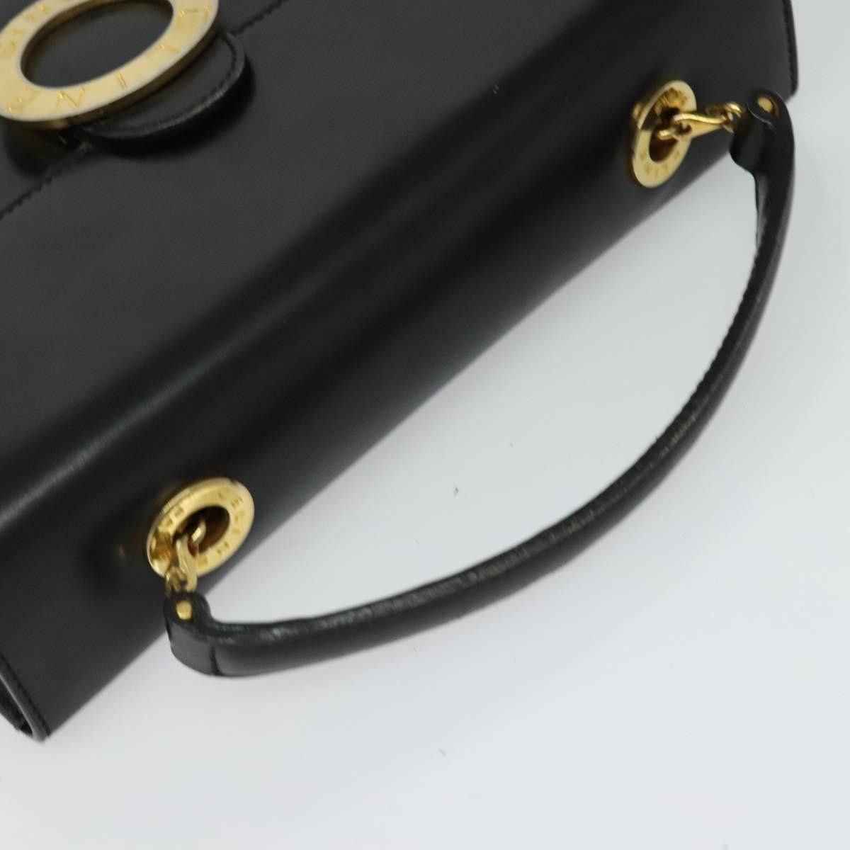 Celine CELINE Hand Bag Leather Black Gold Size ONE SIZE - 6 Thumbnail