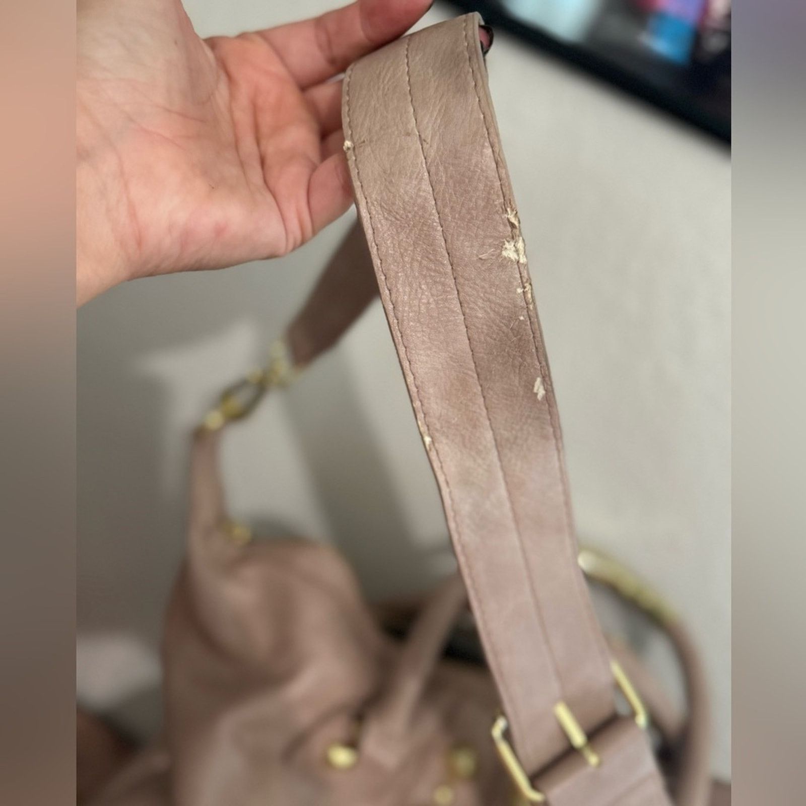 Steve Madden STEVE MADDEN🌟 Mauve with Gold Studs, Oversized Shoulder Bag Size ONE SIZE - 16 Thumbnail