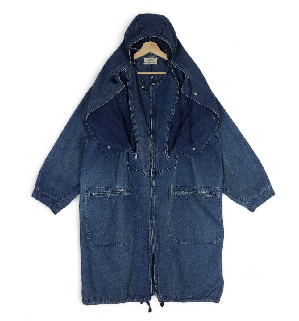 Marithe + Francois Girbaud RARE🔥80’S MFG NUN STYLE DENIM JACKET FLAP ZIP HOOD Size US L / EU 52-54 / 3 - 1 Thumbnail