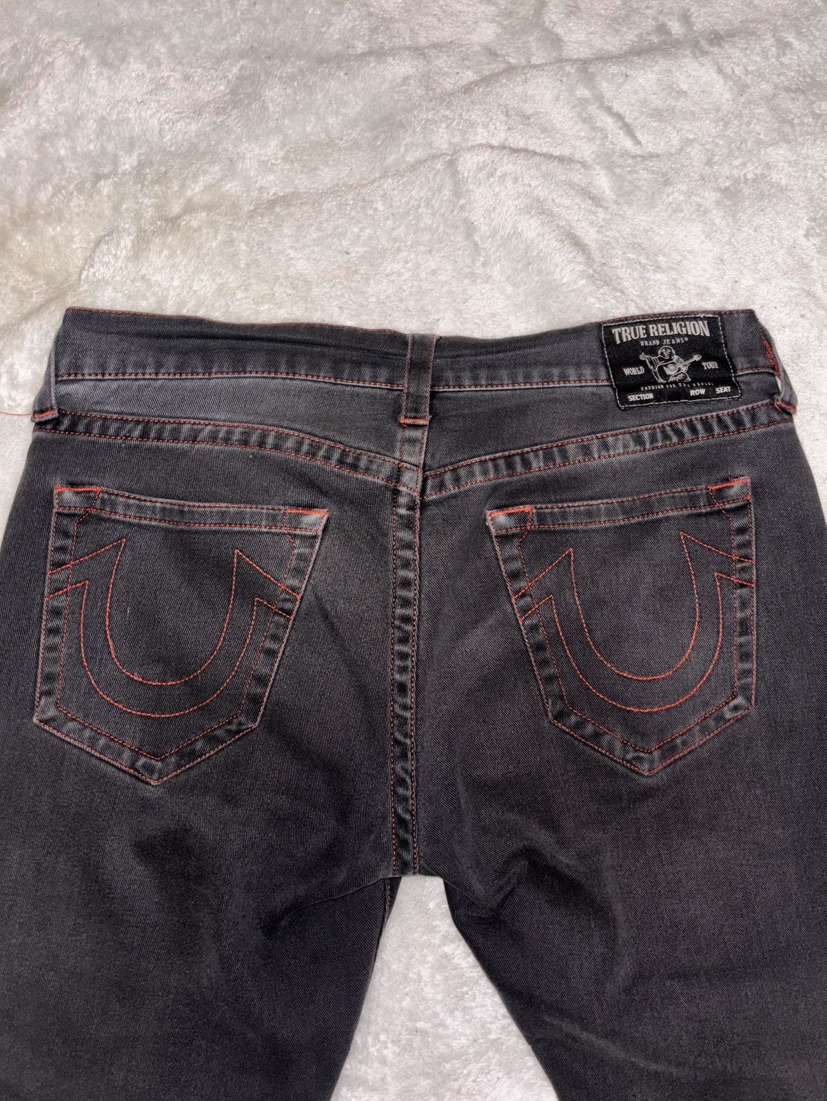 True Religion Rare Distressed Black True religion jean with red stitching Size US L / EU 52-54 / 3 - 6 Thumbnail