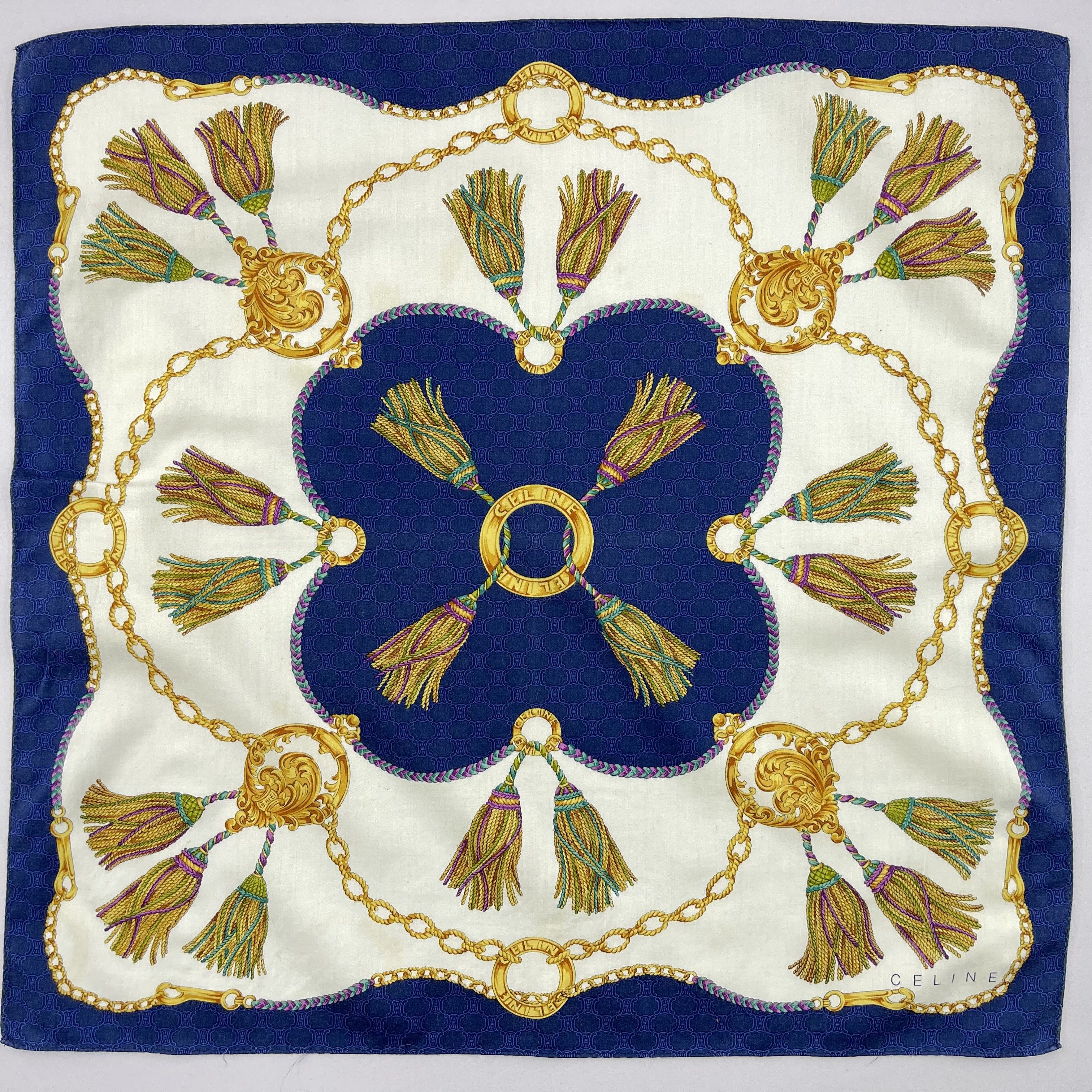 Celine × Vintage Celine Handkerchief/Neckerchief/Bandana-KD3265 Size ONE SIZE - 2 Thumbnail