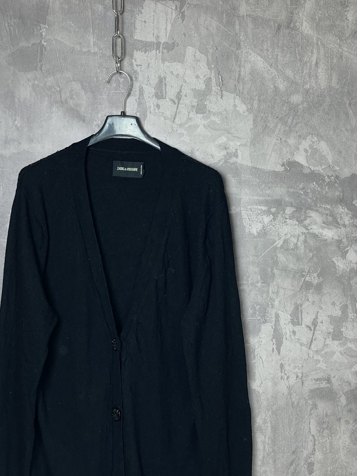 Zadig & Voltaire Zadig & Voltaire Y2K Cashmere Hype Distressed Sweater Size L / US 10 / IT 46 - 4 Thumbnail