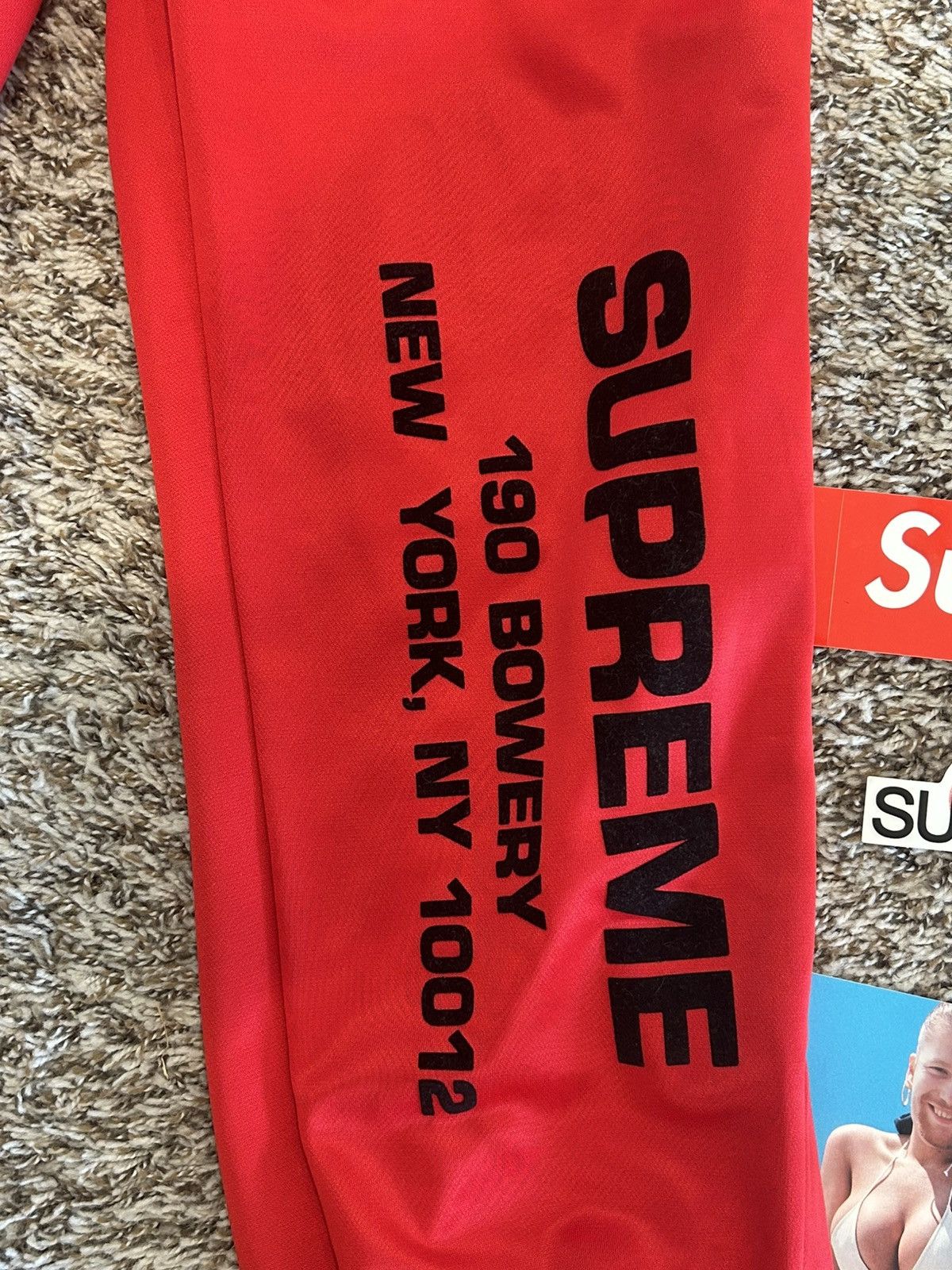 Streetwear × Supreme Supreme Worldwide Tricot Red Track Pants  