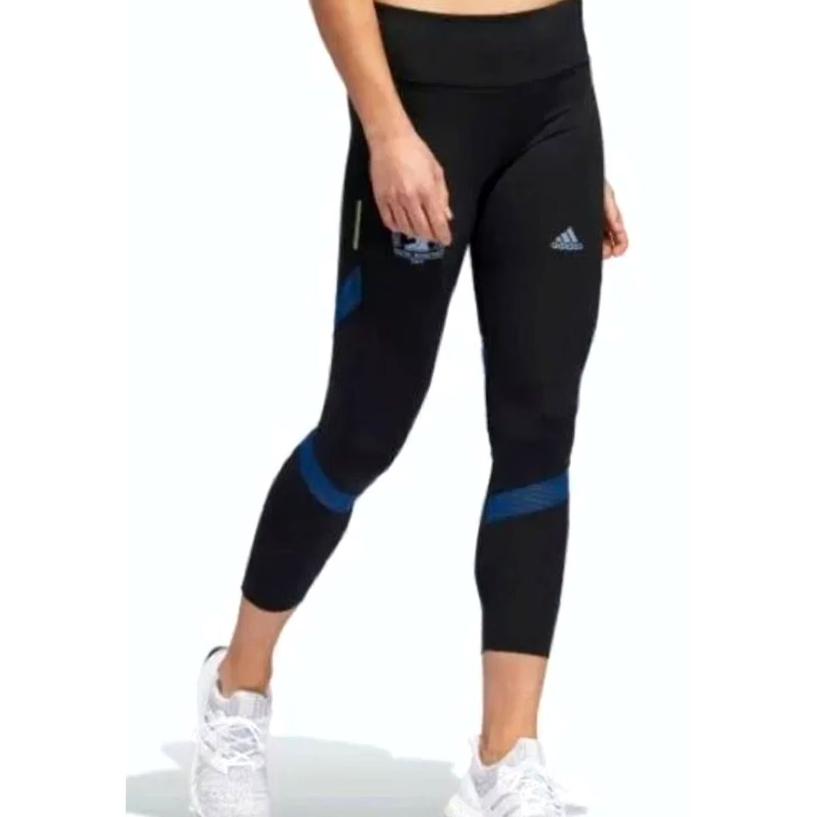 Adidas Adidas Climacool Leggings Running 2019 Boston Marathon B.A.A. Women's L Black Blue Socks? Size 36" / US 14 / IT 50 - 2 Thumbnail