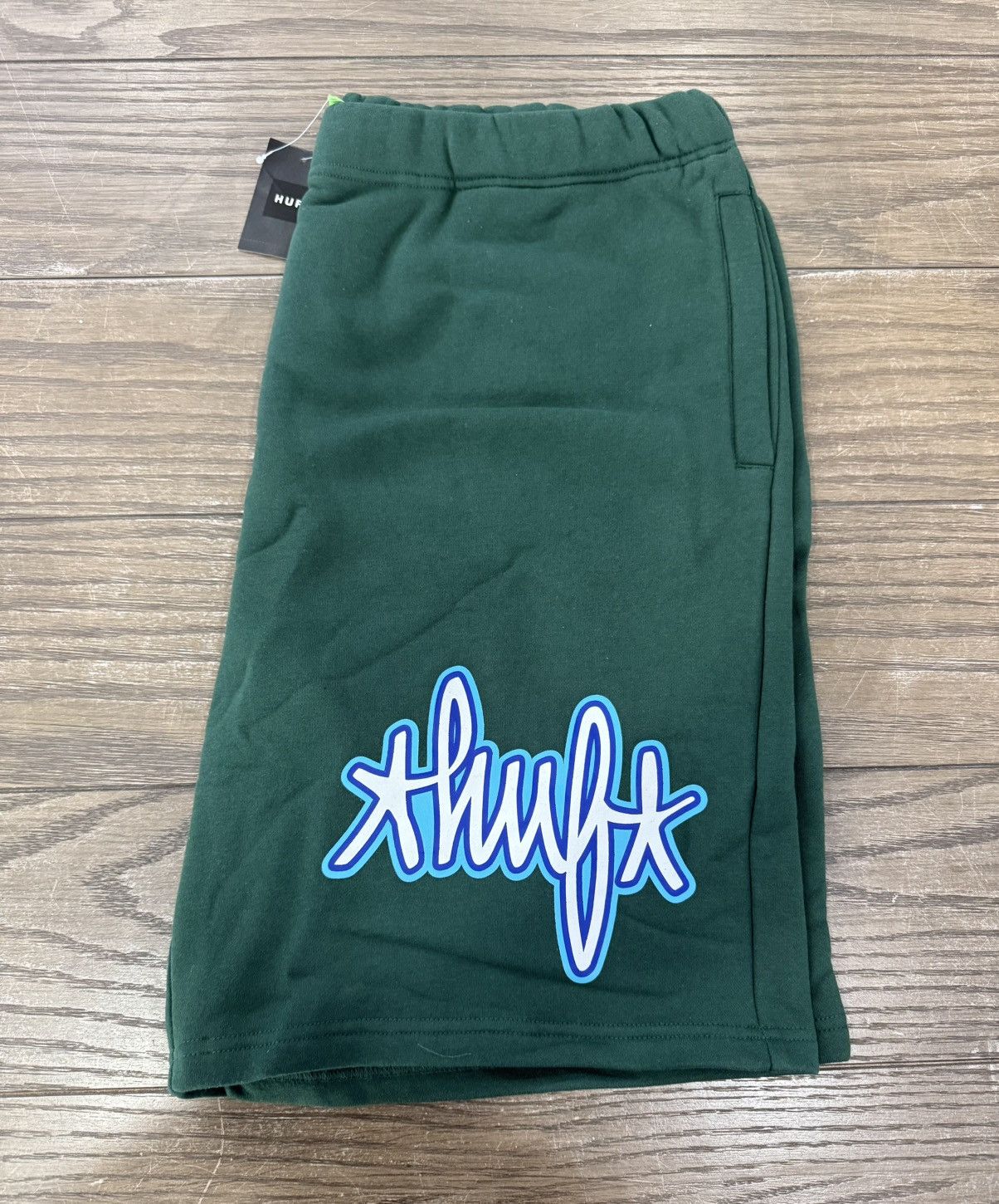 Designer × Huf ‼️ HUF Landmark Heavy Fleece Shorts Green XXL Size 2XL ‼️ Size US 38 / EU 54 - 3 Thumbnail