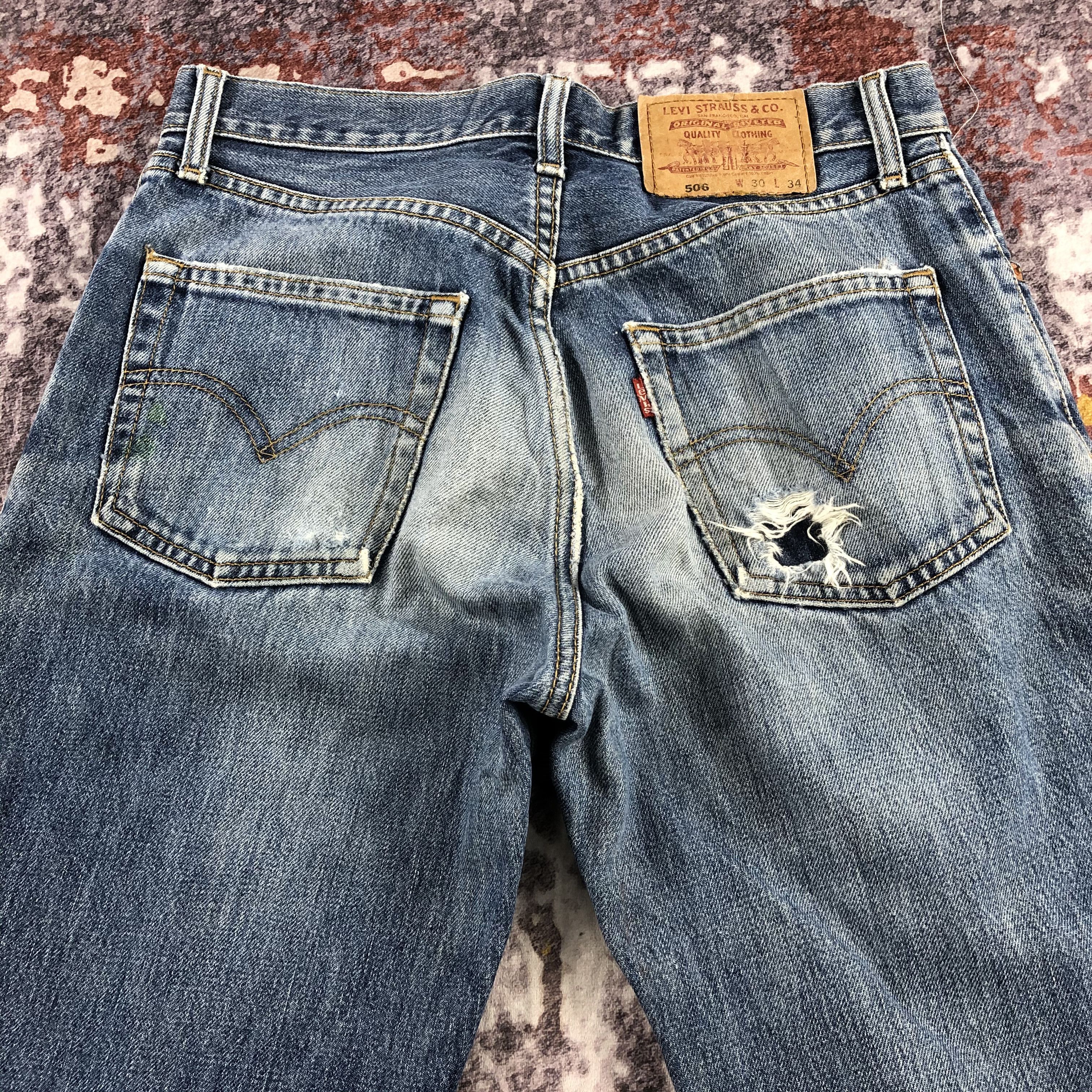 Levi's × Vintage 90s Vintage Blue Wash Levis 506 Jeans-JM2502 Size US 31 - 5 Thumbnail