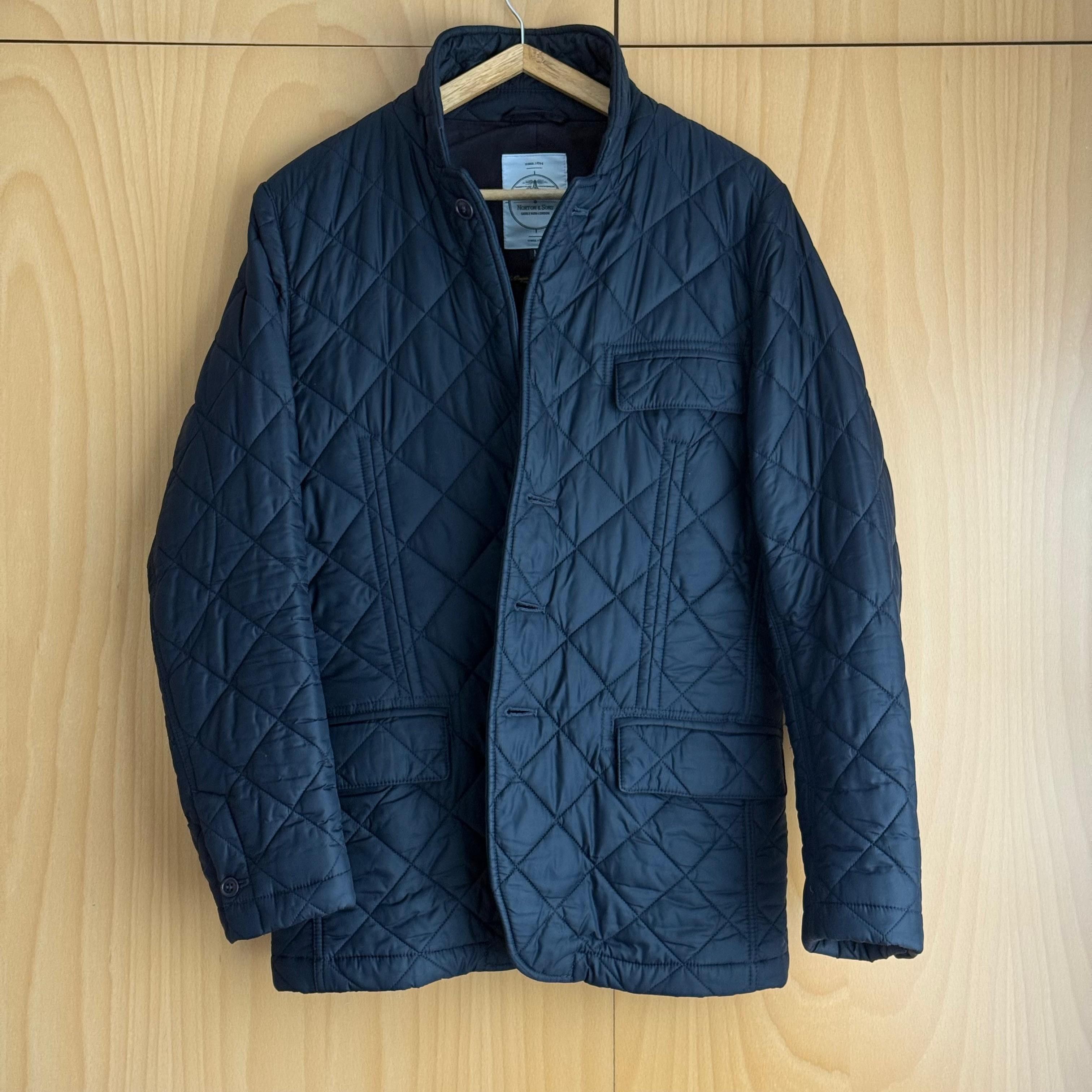 Barbour RARE Barbour x Norton & Sons Savile Row Quilted Blazer Navy Size US M / EU 48-50 / 2 - 1 Thumbnail