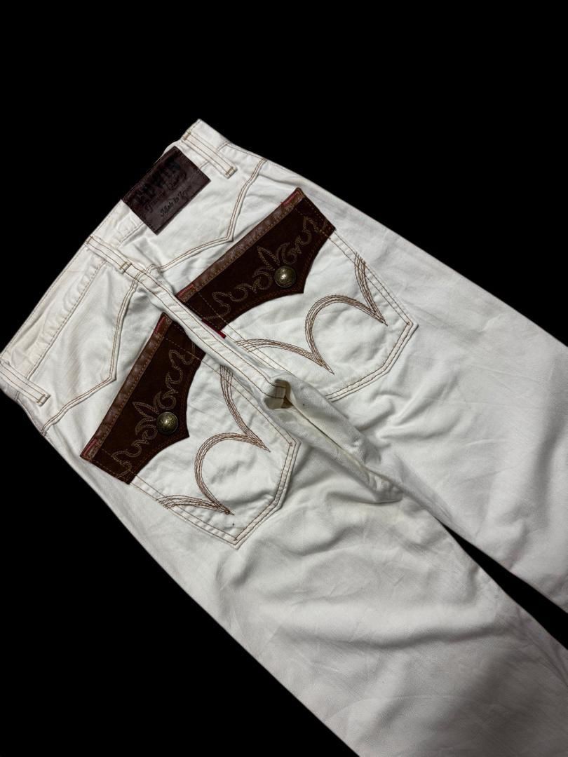 Edwin RARE Edwin White Jeans Navajo Style Pocket Made in Japan Size US 28 / EU 44 - 16 Thumbnail