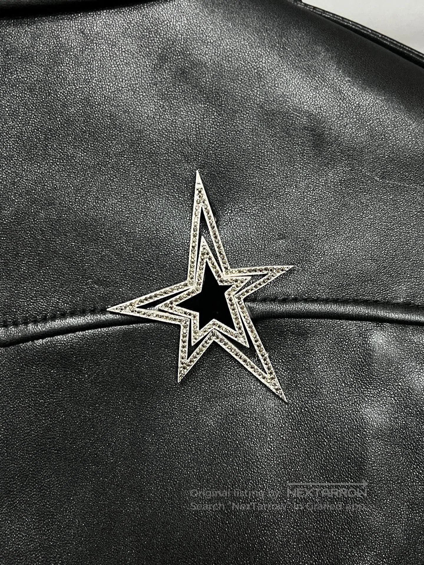 Saint Laurent Paris black logo leather jacket by Saint Laurent. Size M / US 6-8 / IT 42-44 - 4 Thumbnail