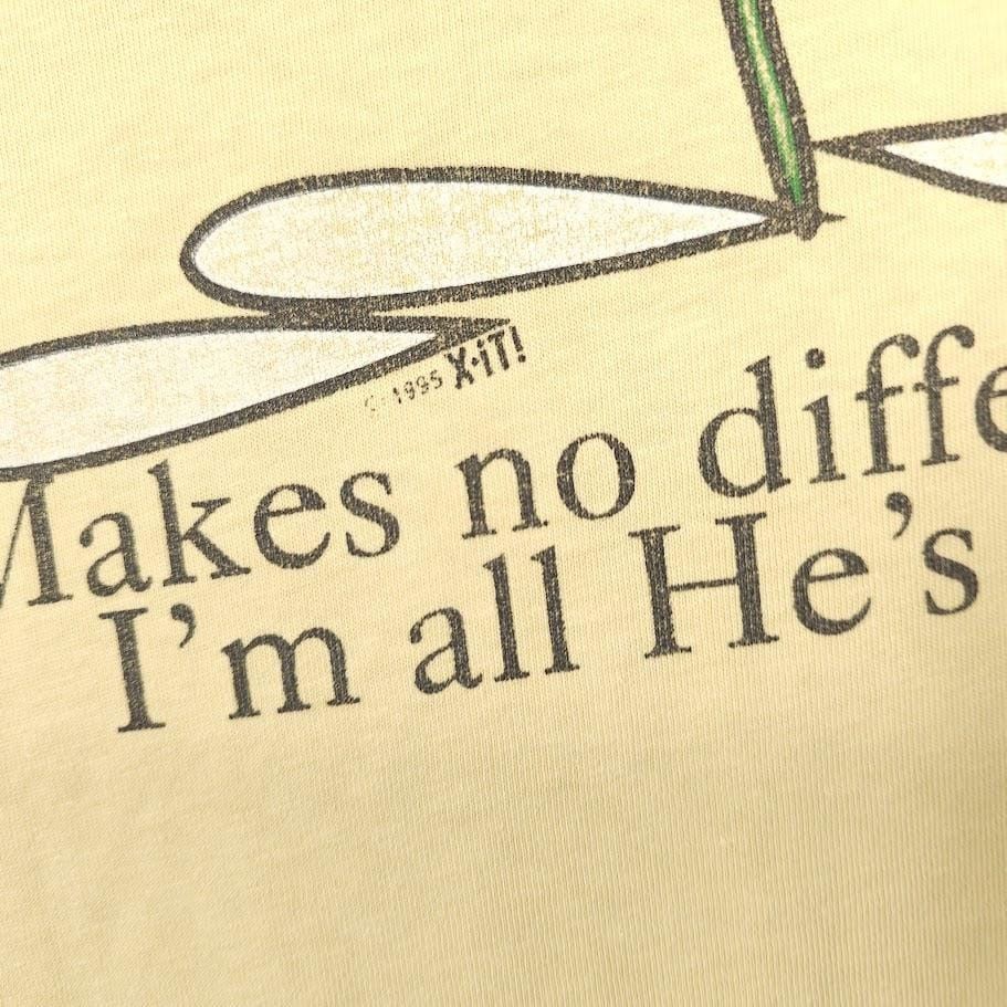 Vintage Vintage He Loves Me T Shirt Womens Size 3XL Yellow 90s Sleep Size 3XL / US 20-22 - 3 Thumbnail