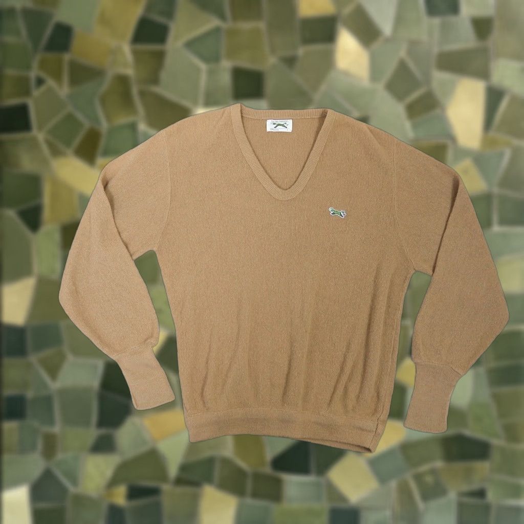 JCPenney VINTAGE The Fox Sweater JCPenney tan wool knit v-neck sweater Men’s L 80s 70s Union made Size US L / EU 52-54 / 3 - 1 Thumbnail