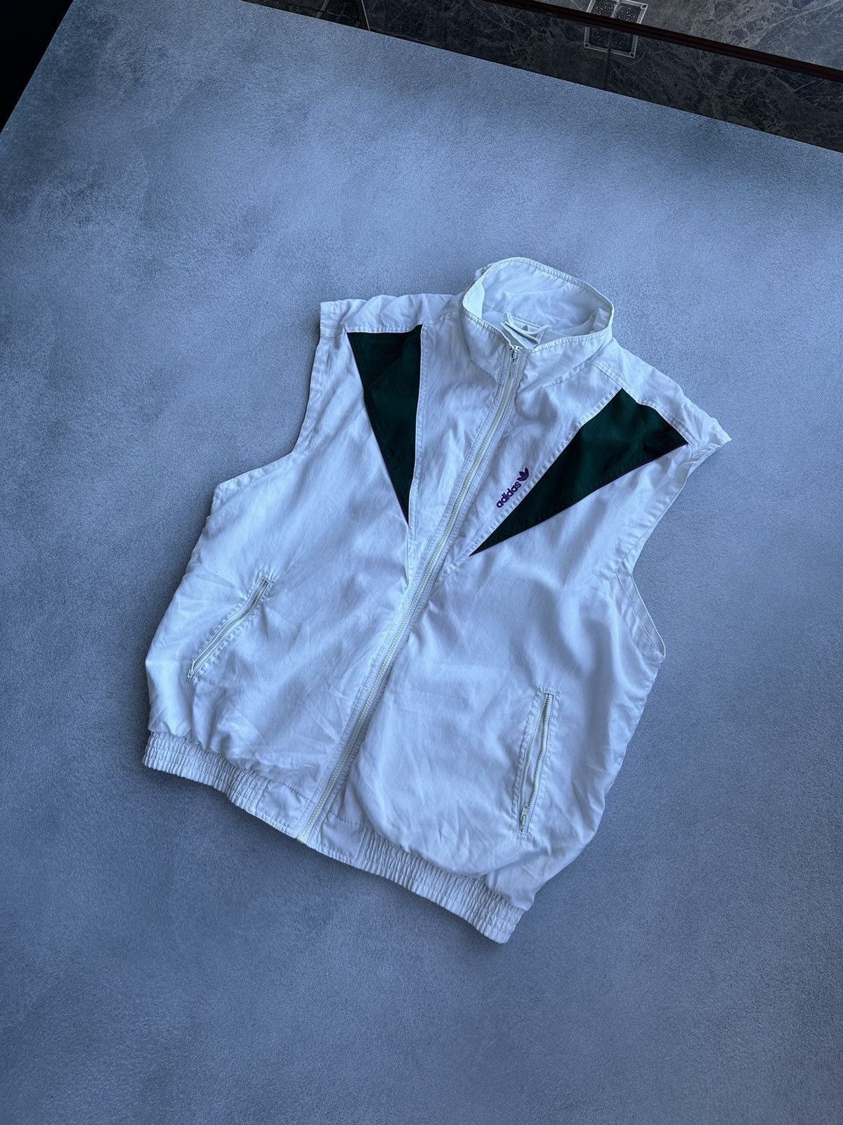 Adidas × Vintage Vintage Adidas 90s White Vest Size US XL / EU 56 / 4 - 4 Thumbnail