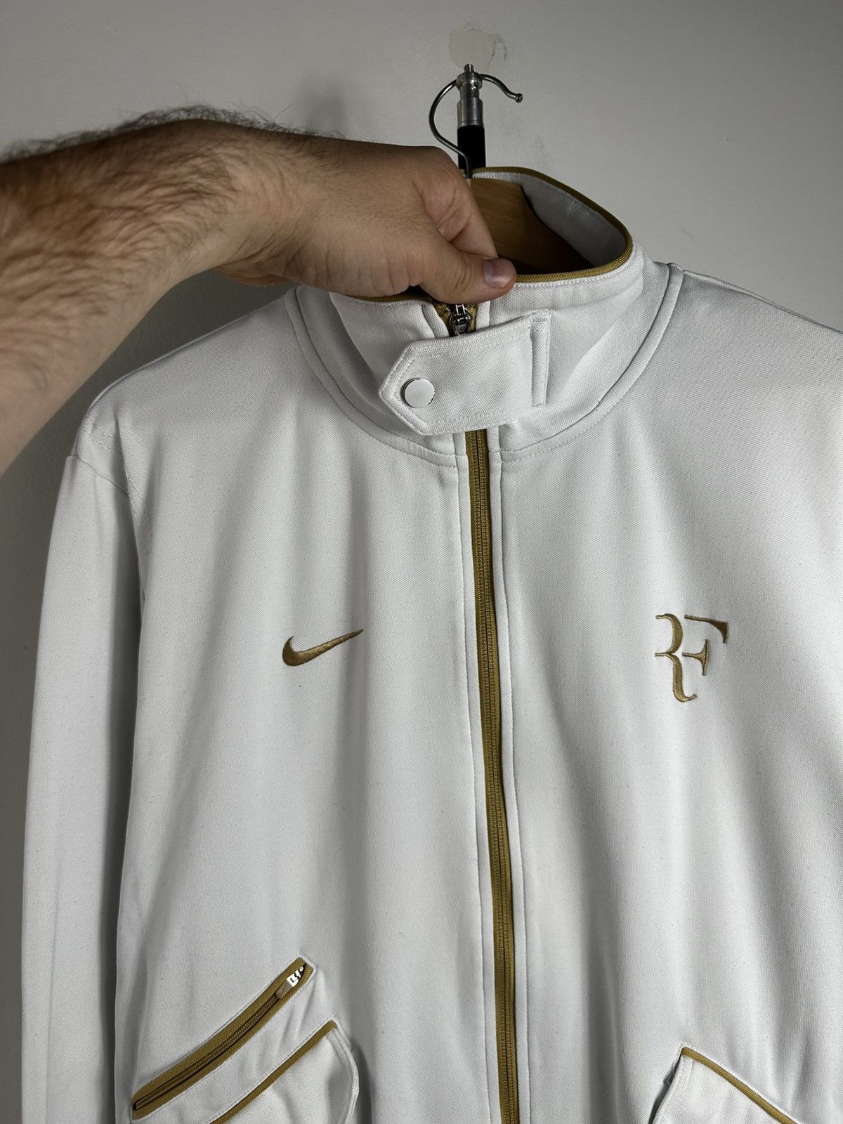 Nike Nike Roger Federer RF Dri-Fit Track Jacket White Gold L Size US L / EU 52-54 / 3 - 4 Thumbnail