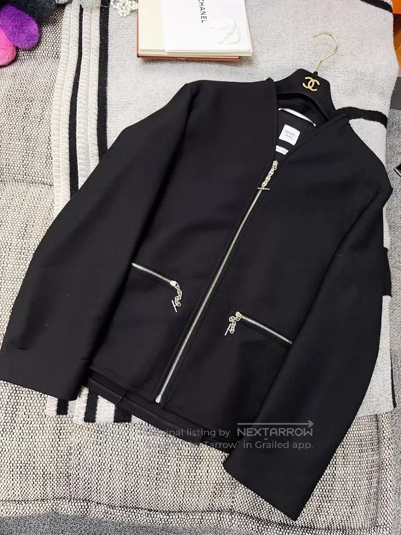 Hermes Hermes Black Long Sleeve Zip Jacket Pig Nose Zip Design Ja Size XS / US 0-2 / IT 36-38 - 9 Thumbnail