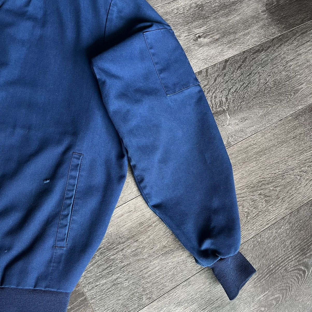 Vintage Vintage 1980s Unitog Navy Work Bomber Zip Up Jacket Blank Size US L / EU 52-54 / 3 - 4 Thumbnail