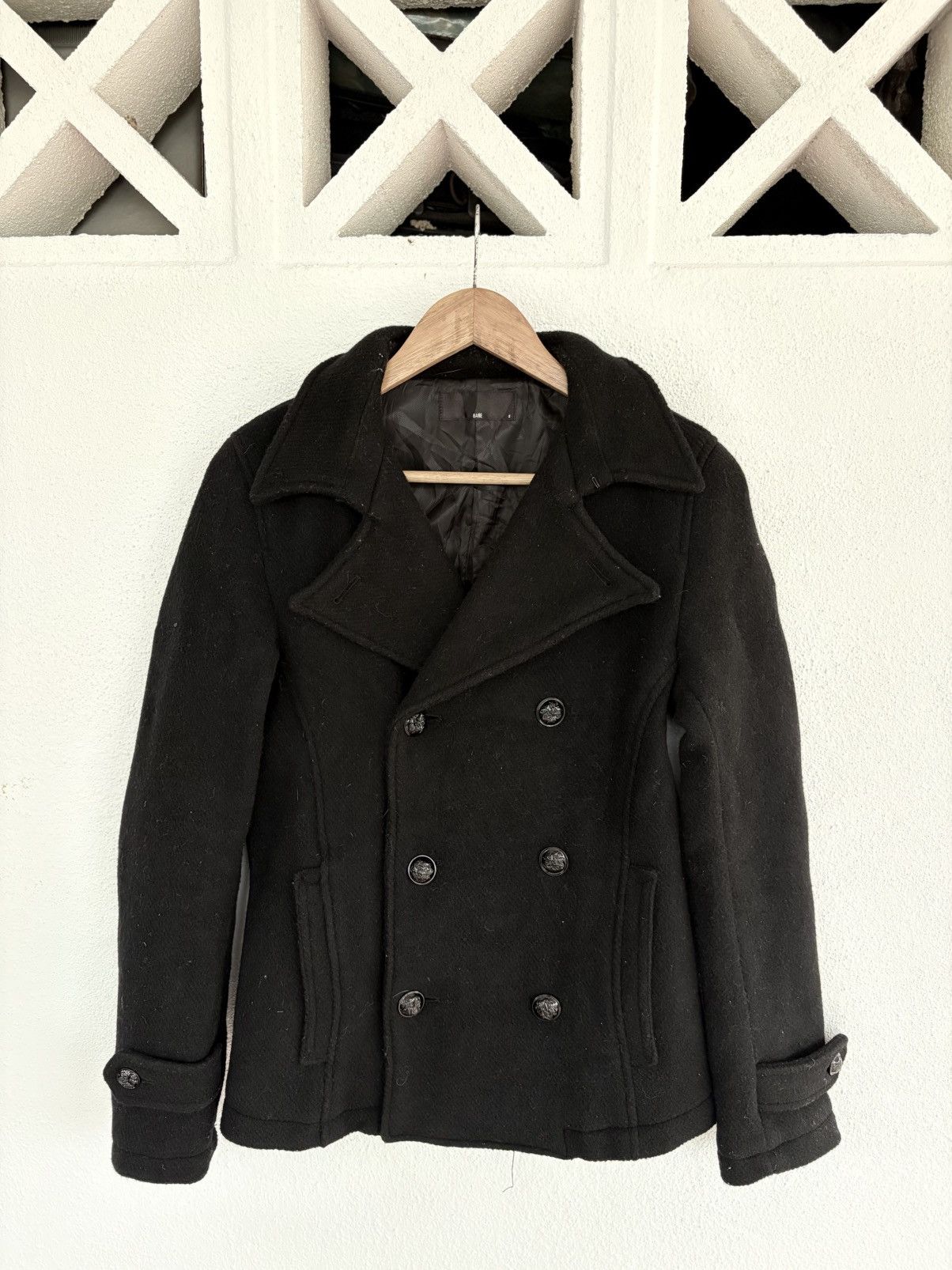 HARE Designer HARE Double Breasted Peacoat Wool Jacket Size US S / EU 44-46 / 1 - 1 Thumbnail