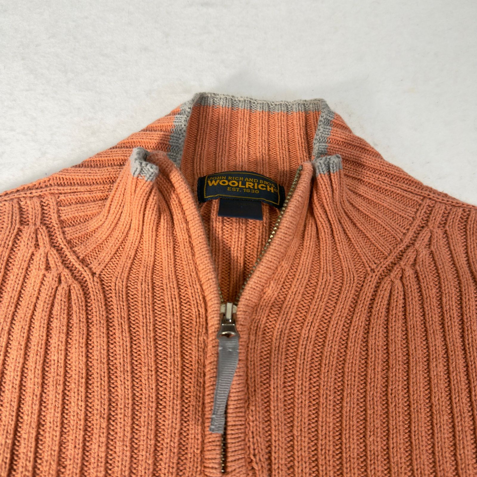 Woolrich Woolen Mills Woolrich John Rich & Bros Women L 1/4 Zip Rib Knit Sweater Size L / US 10 / IT 46 - 4 Thumbnail