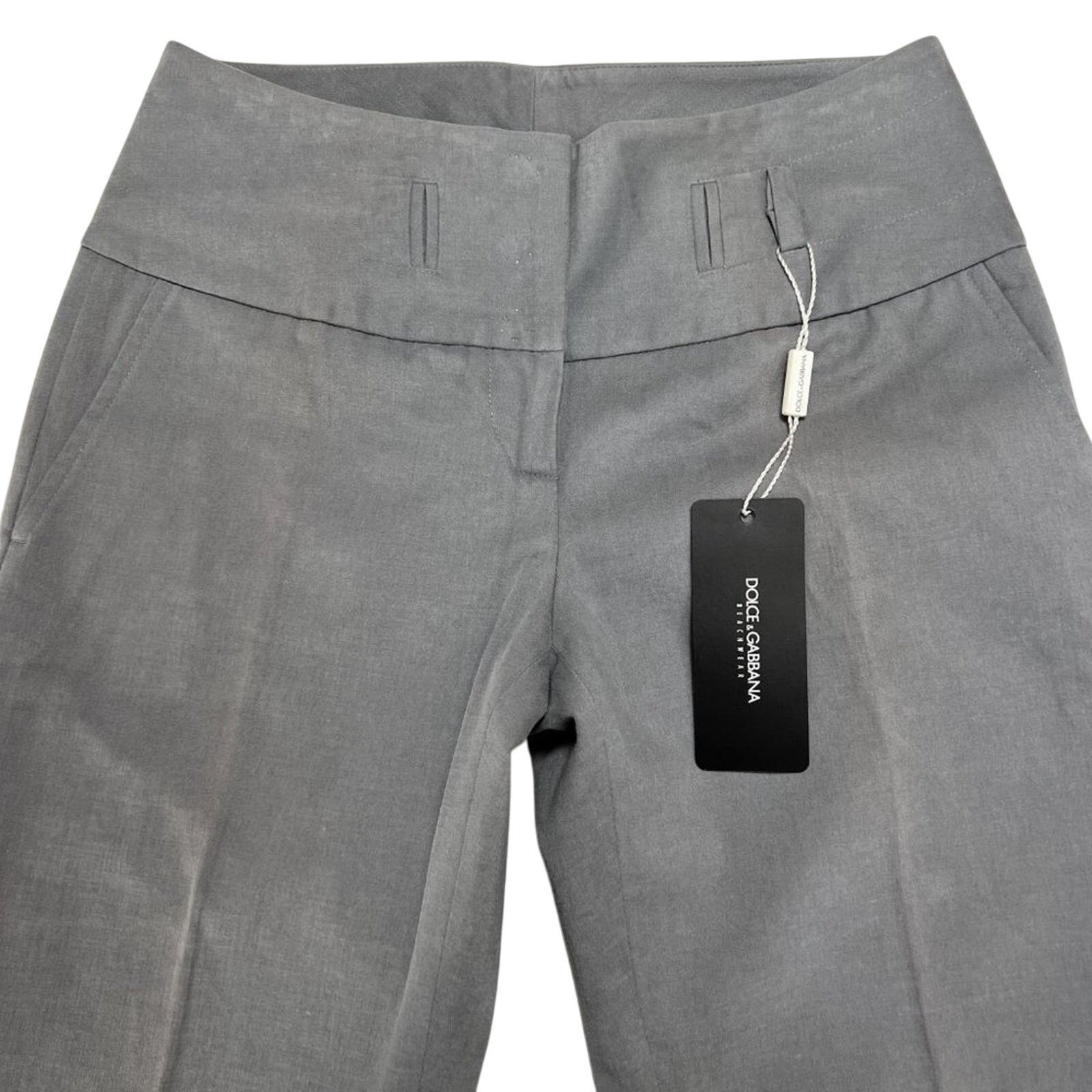 Dolce & Gabbana Dolce Gabbana Gray Cotton Trouser US4 Tall NWT Italy Size 26" / US 2 / IT 38 - 5 Thumbnail