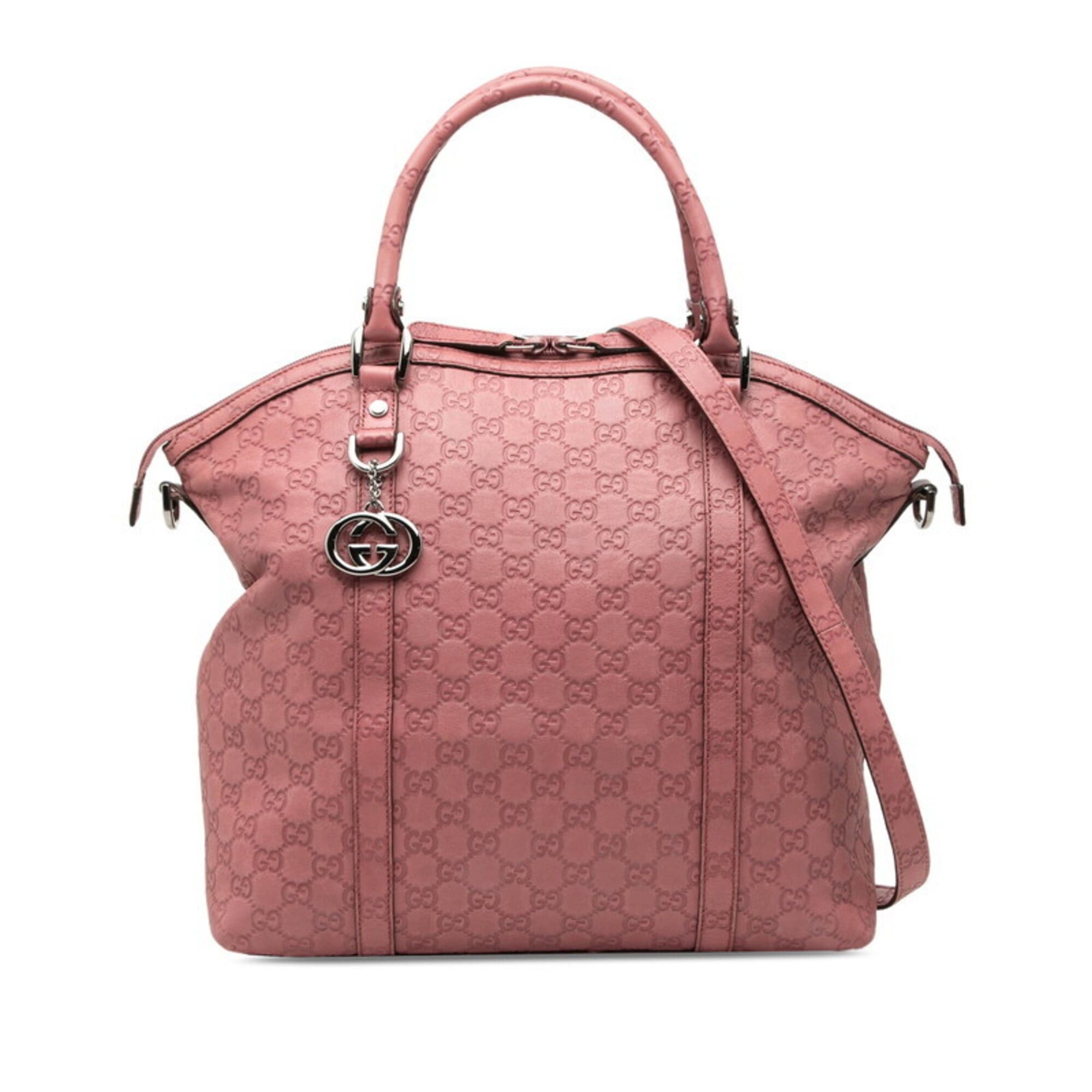 Gucci Gucci Guccissima Soho Handbag Shoulder Bag 2WAY 339551 Pink Leather Women's GUCCI Size ONE SIZE - 1 Thumbnail