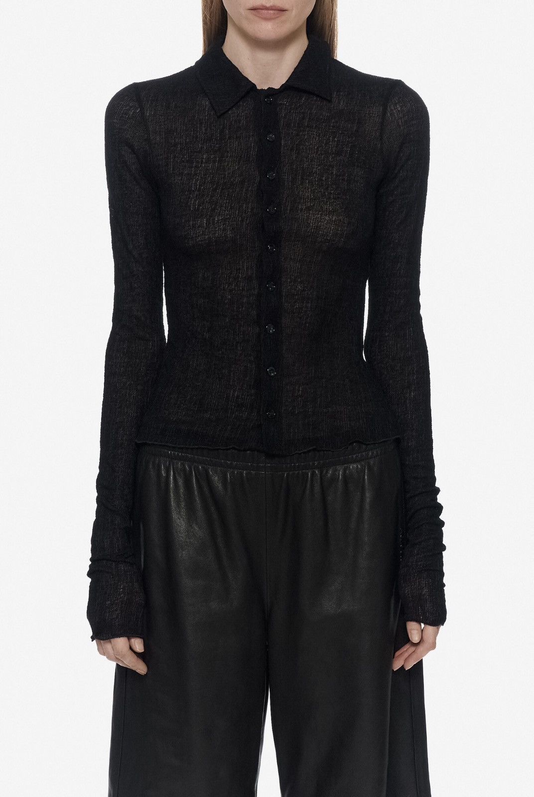 Ann Demeulemeester Last Ann Demeulemeester Wool Blend Black Cardigan Size XS / US 0-2 / IT 36-38 - 1 Thumbnail