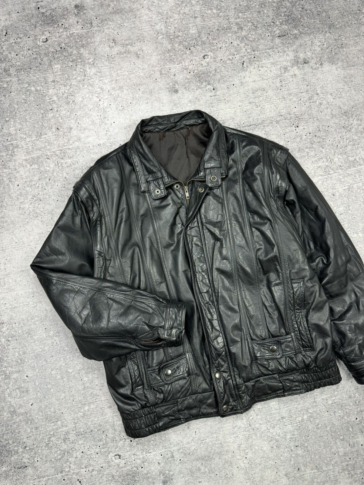 Genuine Leather Vintage Aviator Top Gun Genuine Leather Bomber Jacket - Vest Size US M / EU 48-50 / 2 - 5 Thumbnail