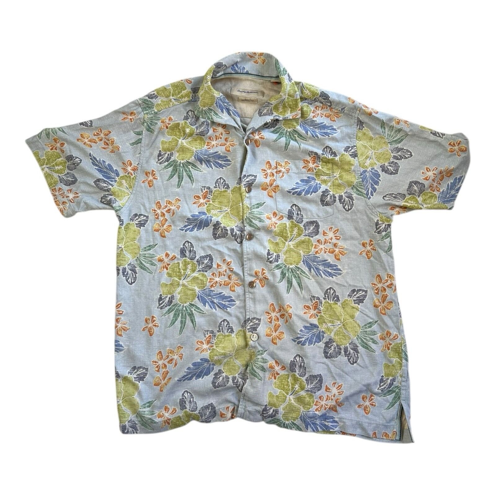 Tommy Bahama Vintage Tommy Bahama Hawaiian Shirt Size Large Floral Blue S Size US L / EU 52-54 / 3 - 1 Thumbnail