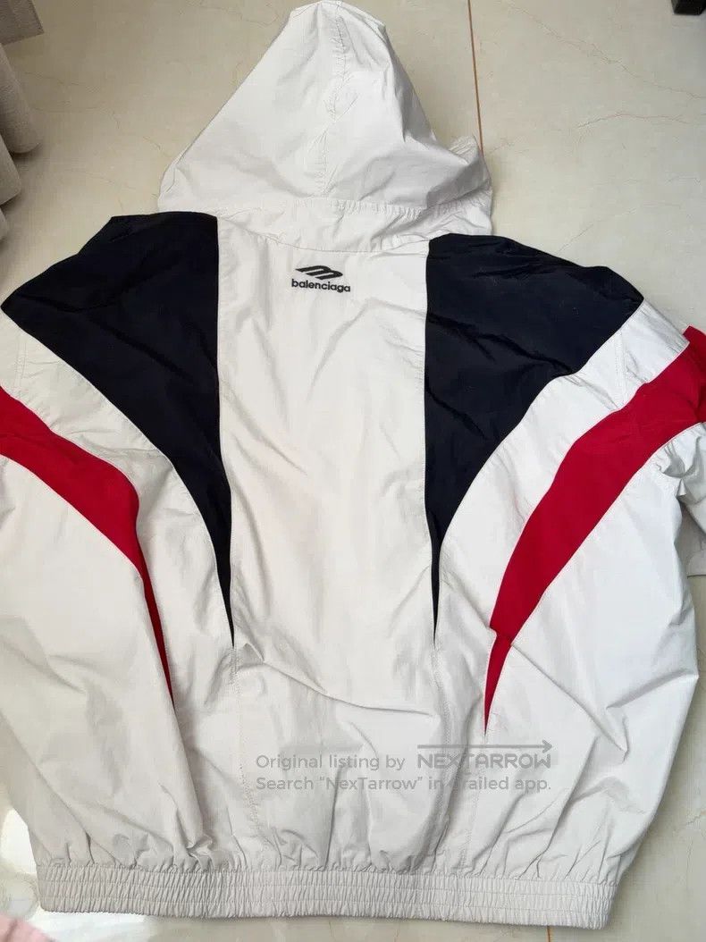 Balenciaga Balenciaga Black and White Red Color Blocked Hooded Jacket Size US S / EU 44-46 / 1 - 7 Thumbnail