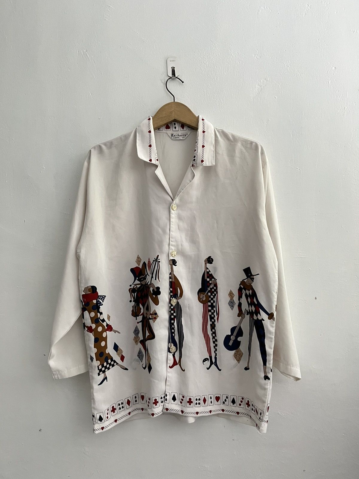 Vintage Japanese yohji yamamoto style joker card button shirt Size US L / EU 52-54 / 3 - 1 Thumbnail