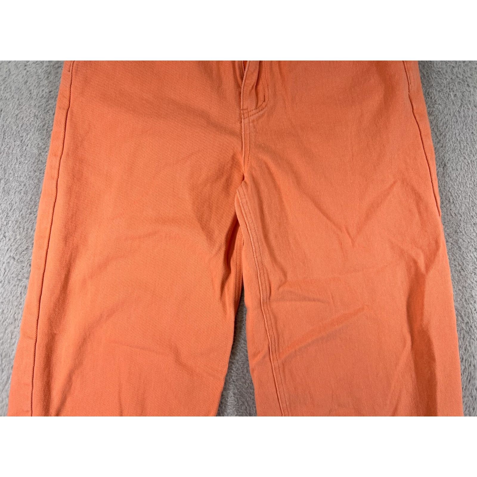 Shein Shein Pants Womens Large Orange Denim Jeans Wide Leg High Rise Cotton Blend Size 36" / US 14 / IT 50 - 6 Thumbnail