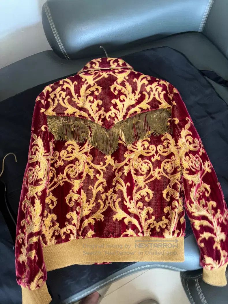 Saint Laurent Paris Saint Laurent Paris Velvet Gold Fringe Jacket i Size US M / EU 48-50 / 2 - 2 Thumbnail