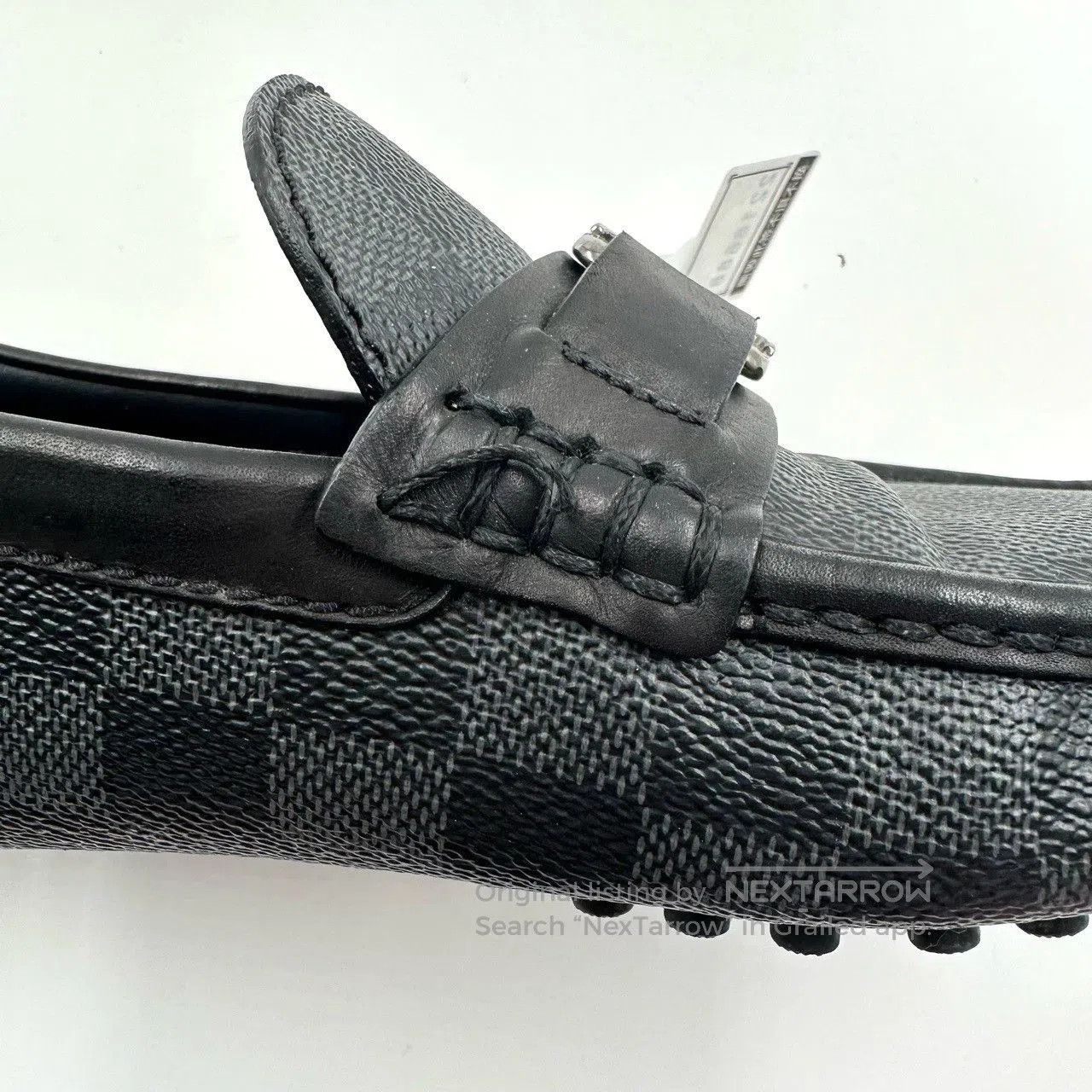 Louis Vuitton Louis Vuitton Black Gray Check Loafers. Size US 6.5 / EU 39-40 - 8 Thumbnail