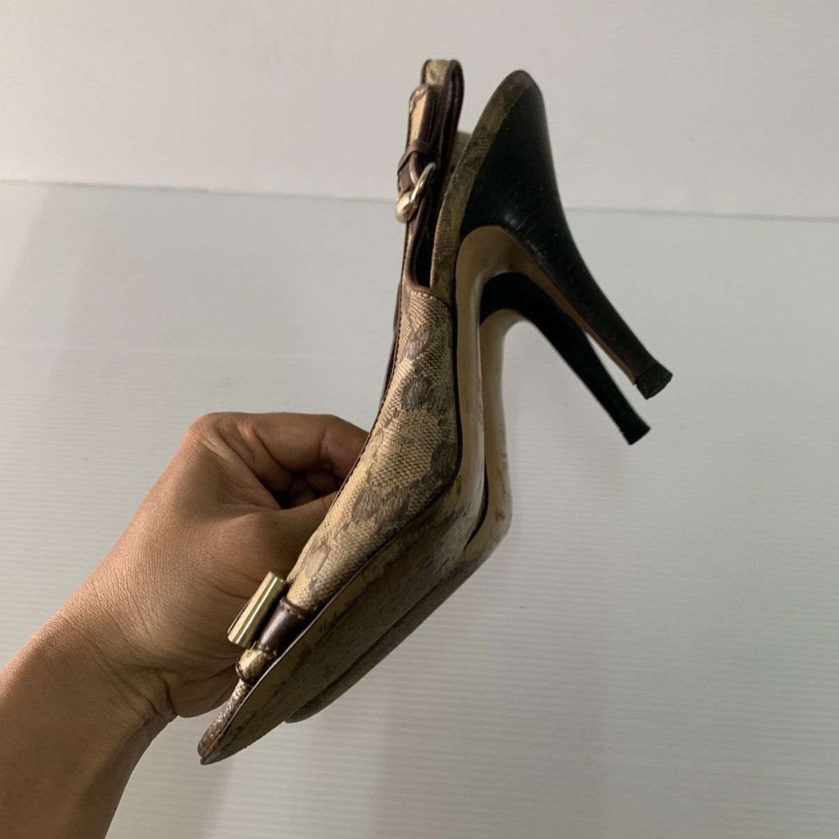 Gucci Gucci Monogram Heels Size US 6.5 / IT 36.5 - 5 Thumbnail