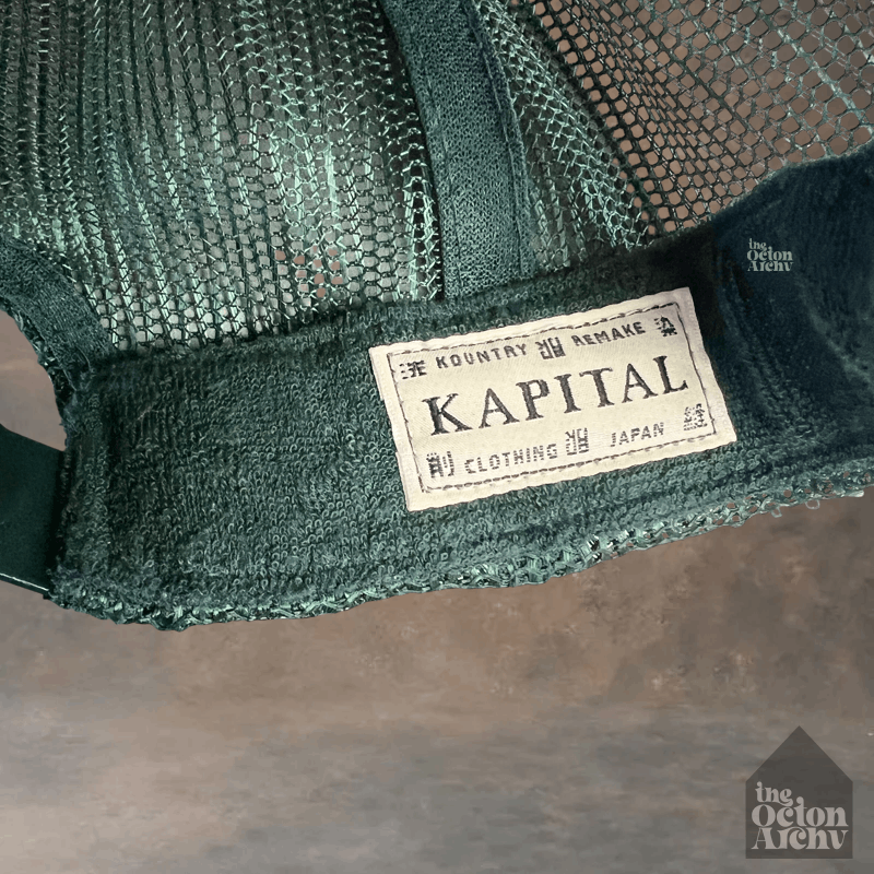 Kapital Kapital Laundry Shrink Trucker Snapback Hat Green K2103XH529 Size ONE SIZE - 5 Thumbnail